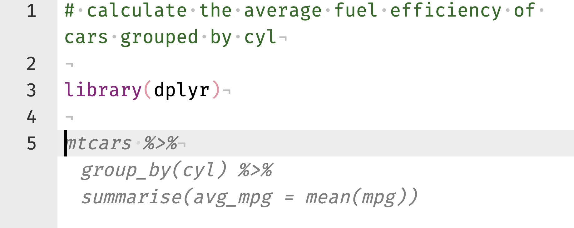 Copilot in RStudio, with a list of possible completions
