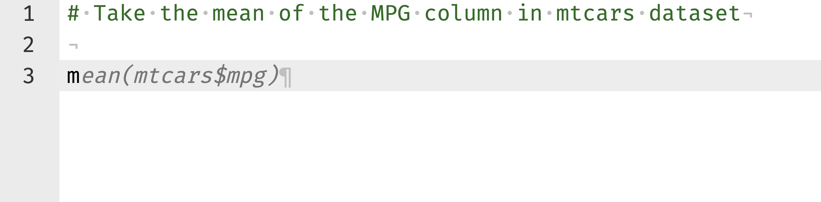Copilot in RStudio, with a list of possible completions